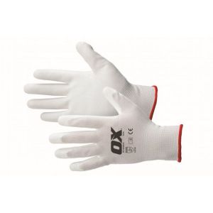 White PU Flex Decorators Glove Size 10 (XL)